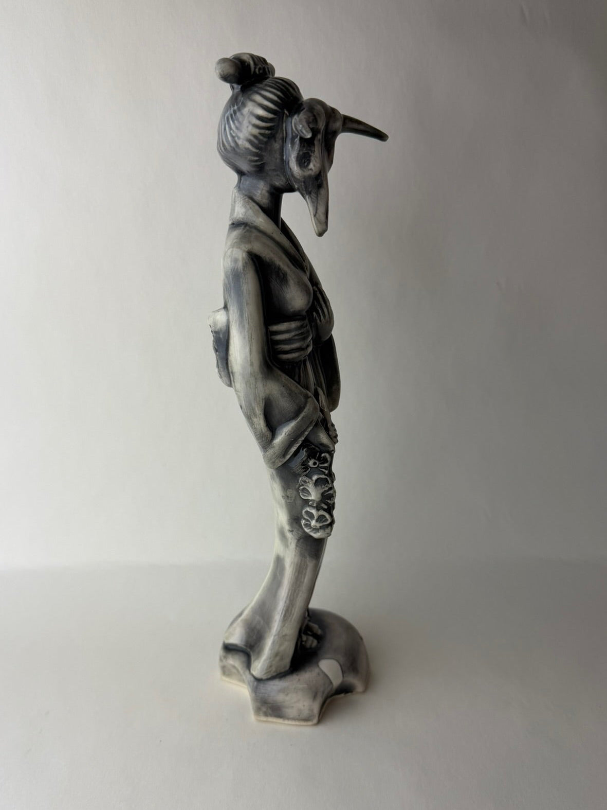 Masked Maiden Medium Female Geisha With Steer Skull Head