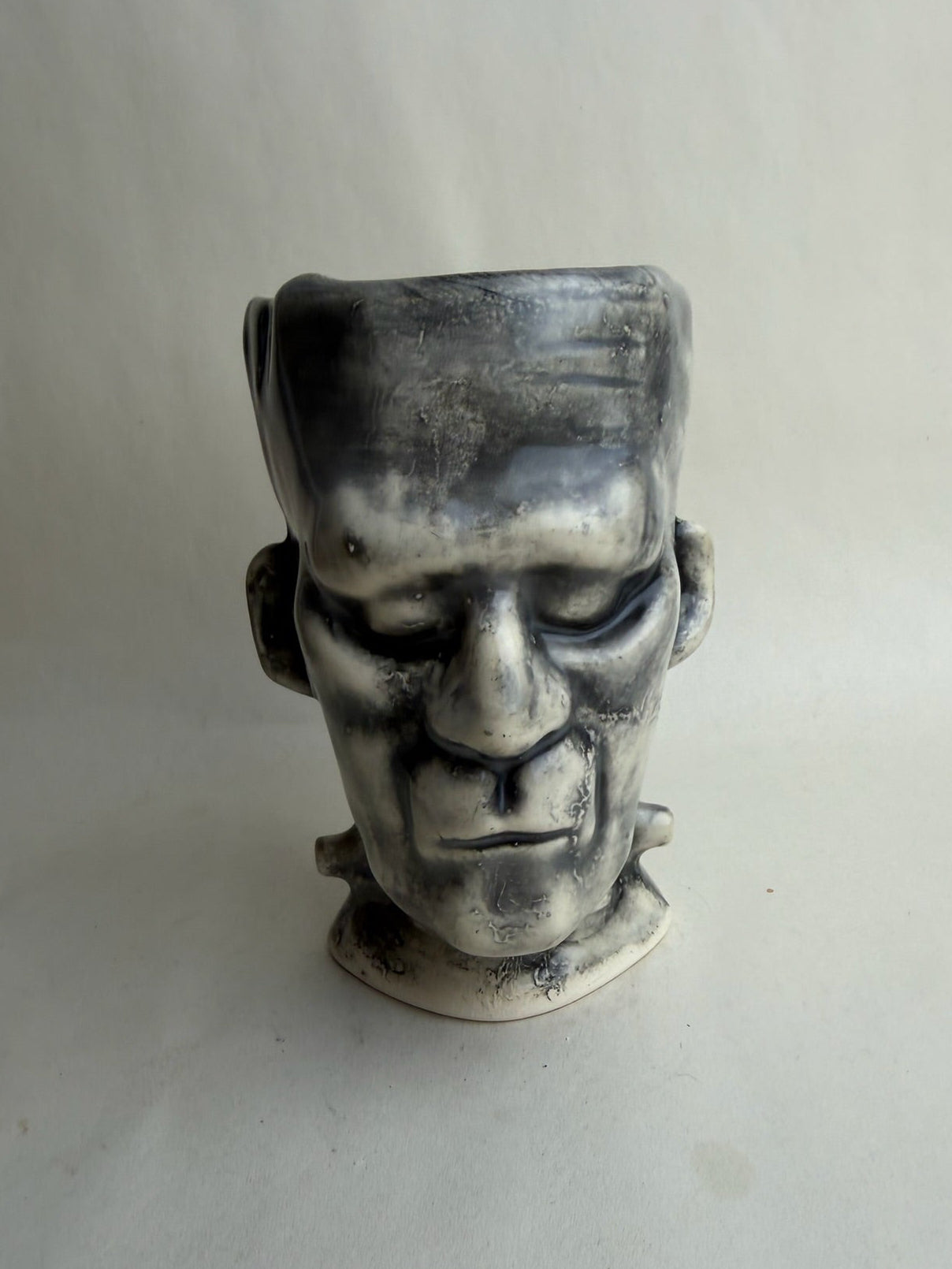 Black And White Frankenstein Monster Planter