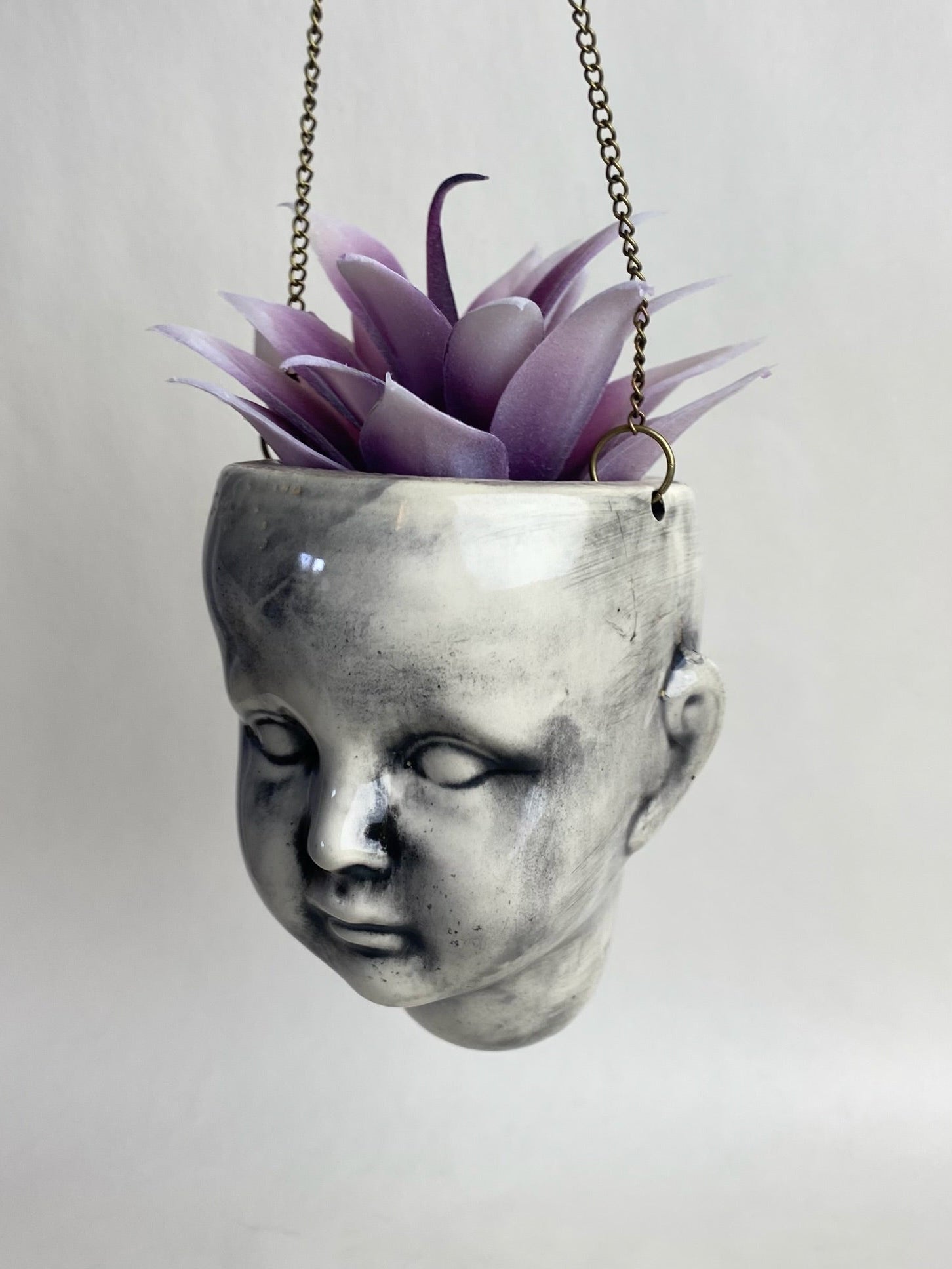 Baby Doll Head Hanging Planter