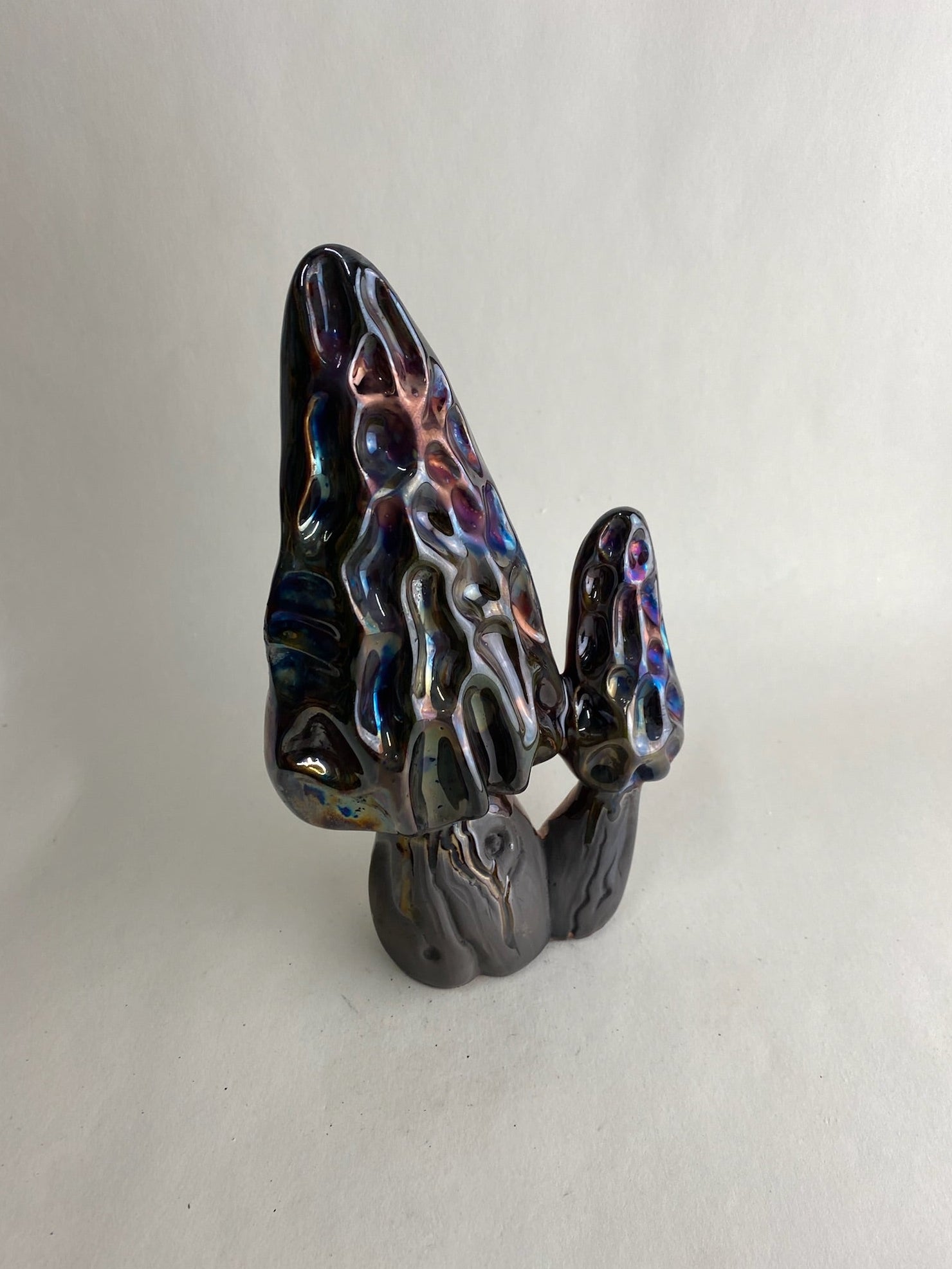 Raku Morel Mushroom