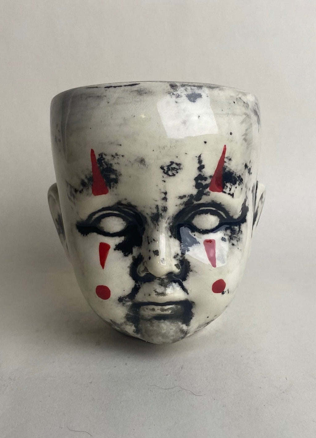 Clown Baby Doll Head Planter