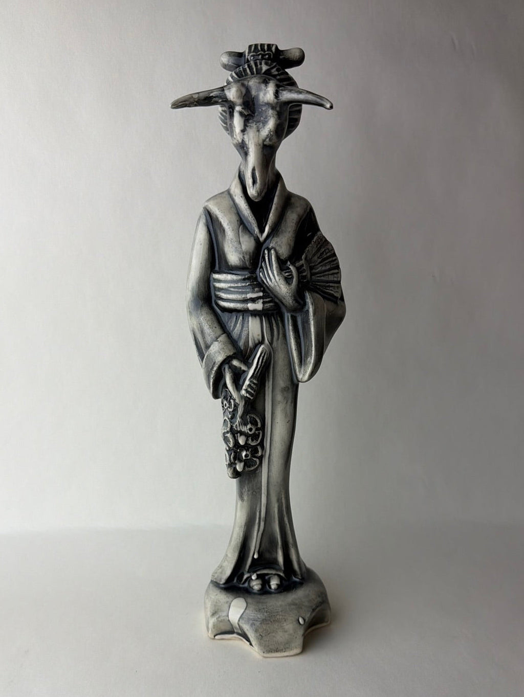 Masked Maiden Medium Female Geisha With Steer Skull Head