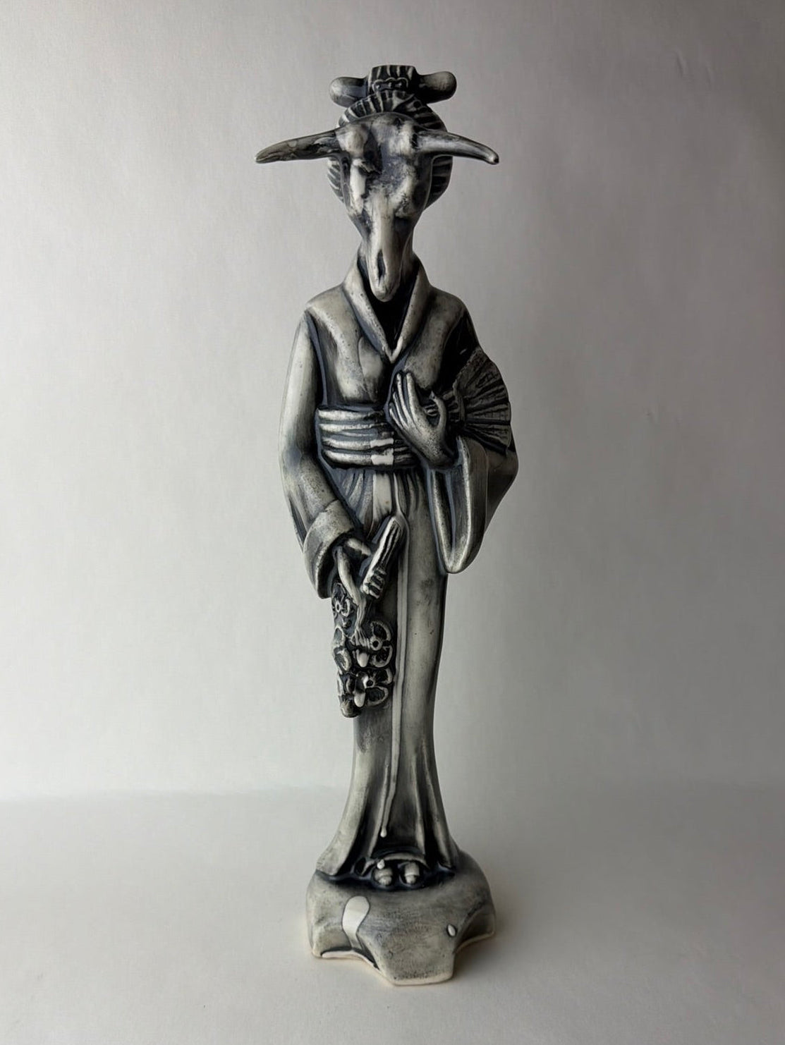 Masked Maiden Medium Female Geisha With Steer Skull Head