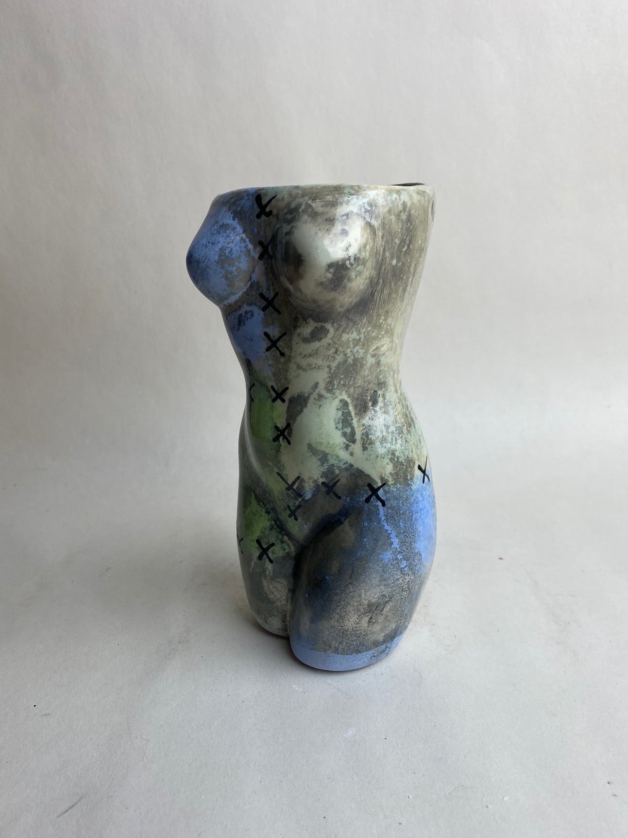 Patchwork Female Body Vase