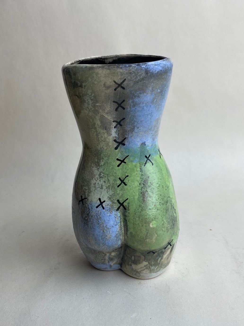 Patchwork Female Body Vase