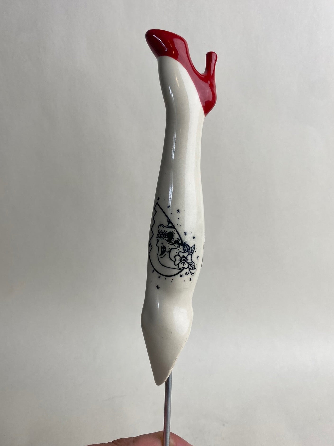 Tattoo Female Leg Garden Plant Stake