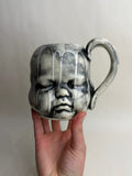 Three Face Baby Doll Head Mug