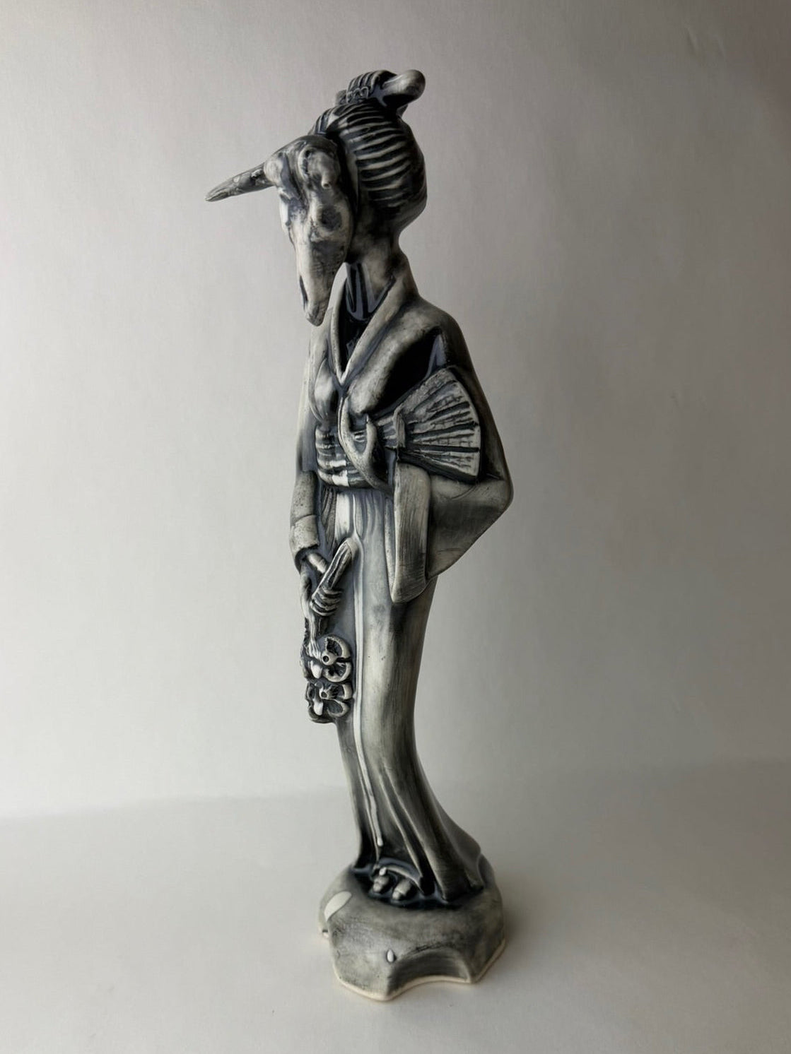 Masked Maiden Medium Female Geisha With Steer Skull Head