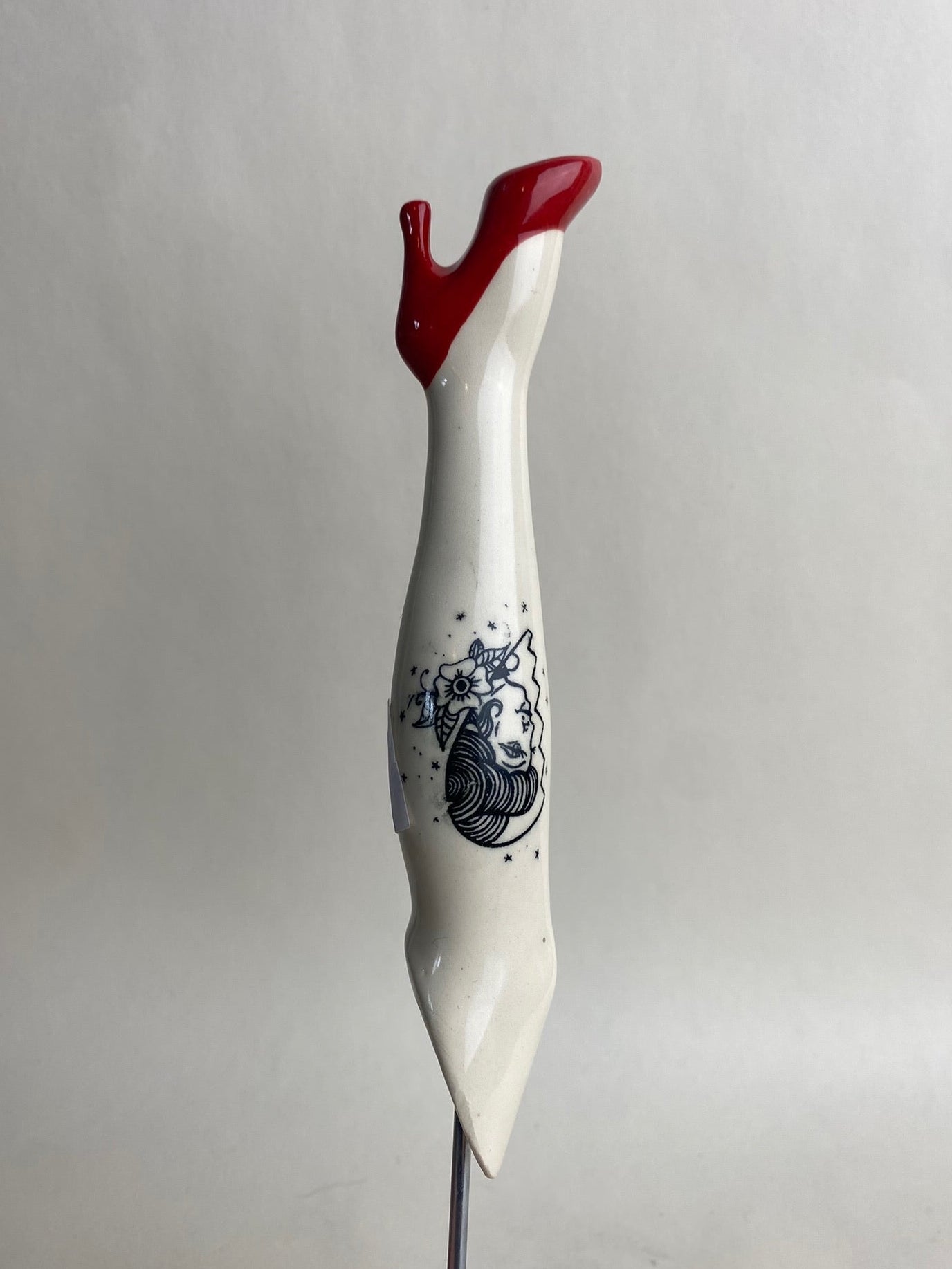 Tattoo Female Leg Garden Plant Stake