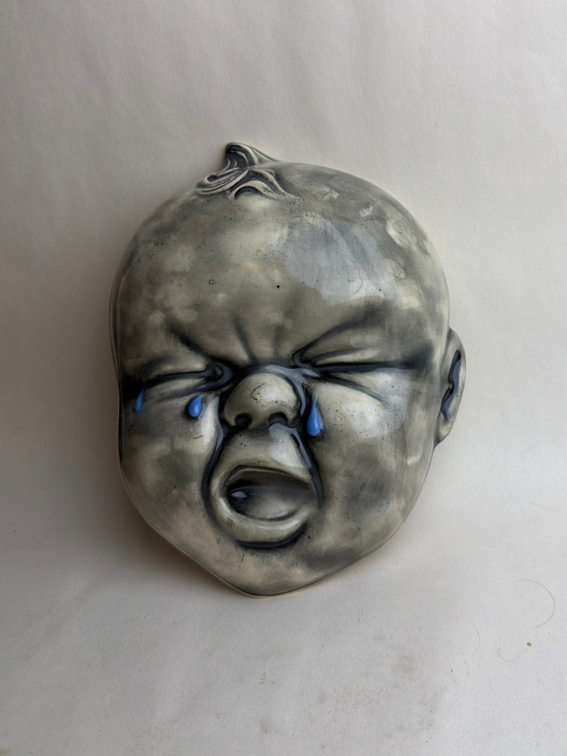 Large Crying Baby Doll Head Wall Decoration