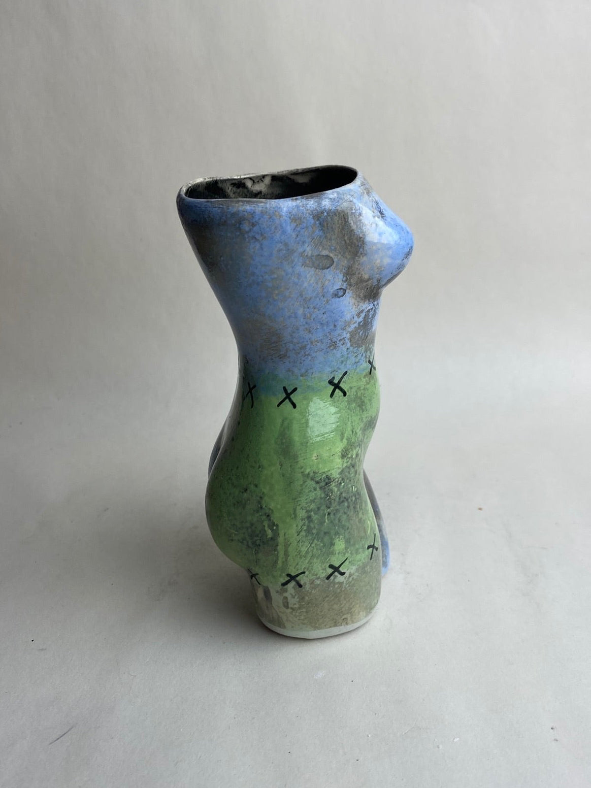Patchwork Female Body Vase