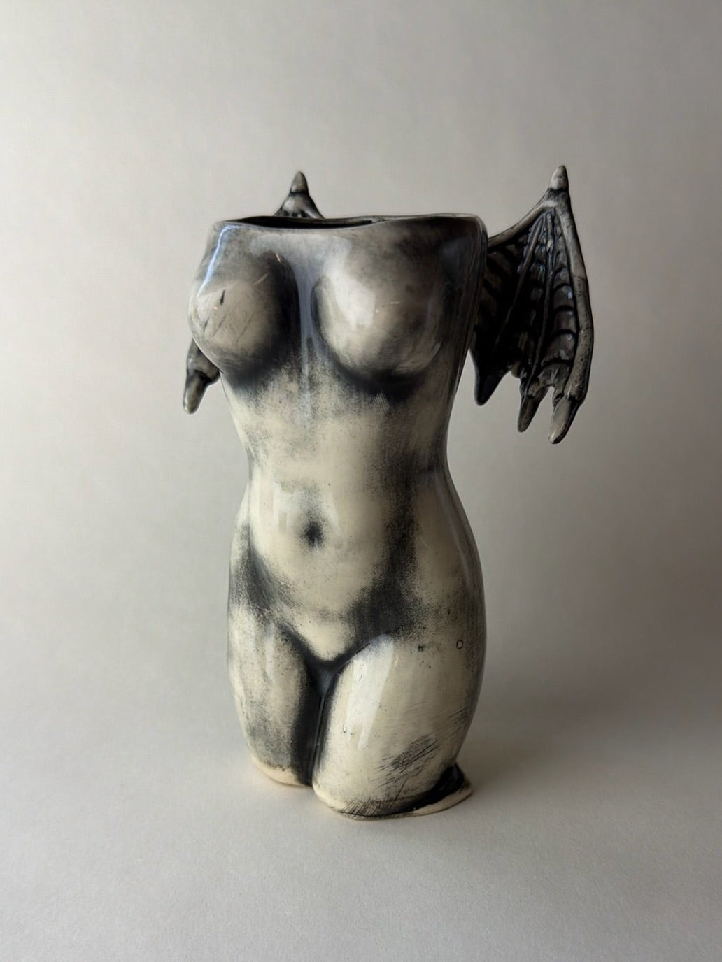 Succubus Female Body Vase With Wings