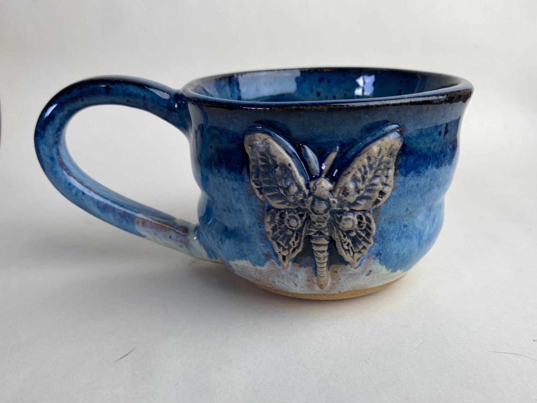 Butterfly Wheel Thrown Mug