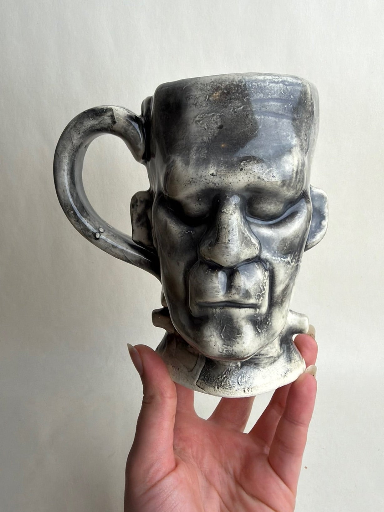 Black And White Frankenstein Monster Mug