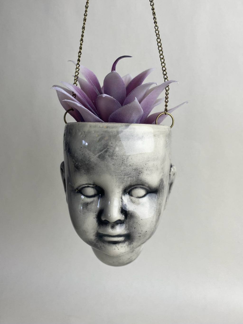 Baby Doll Head Hanging Planter
