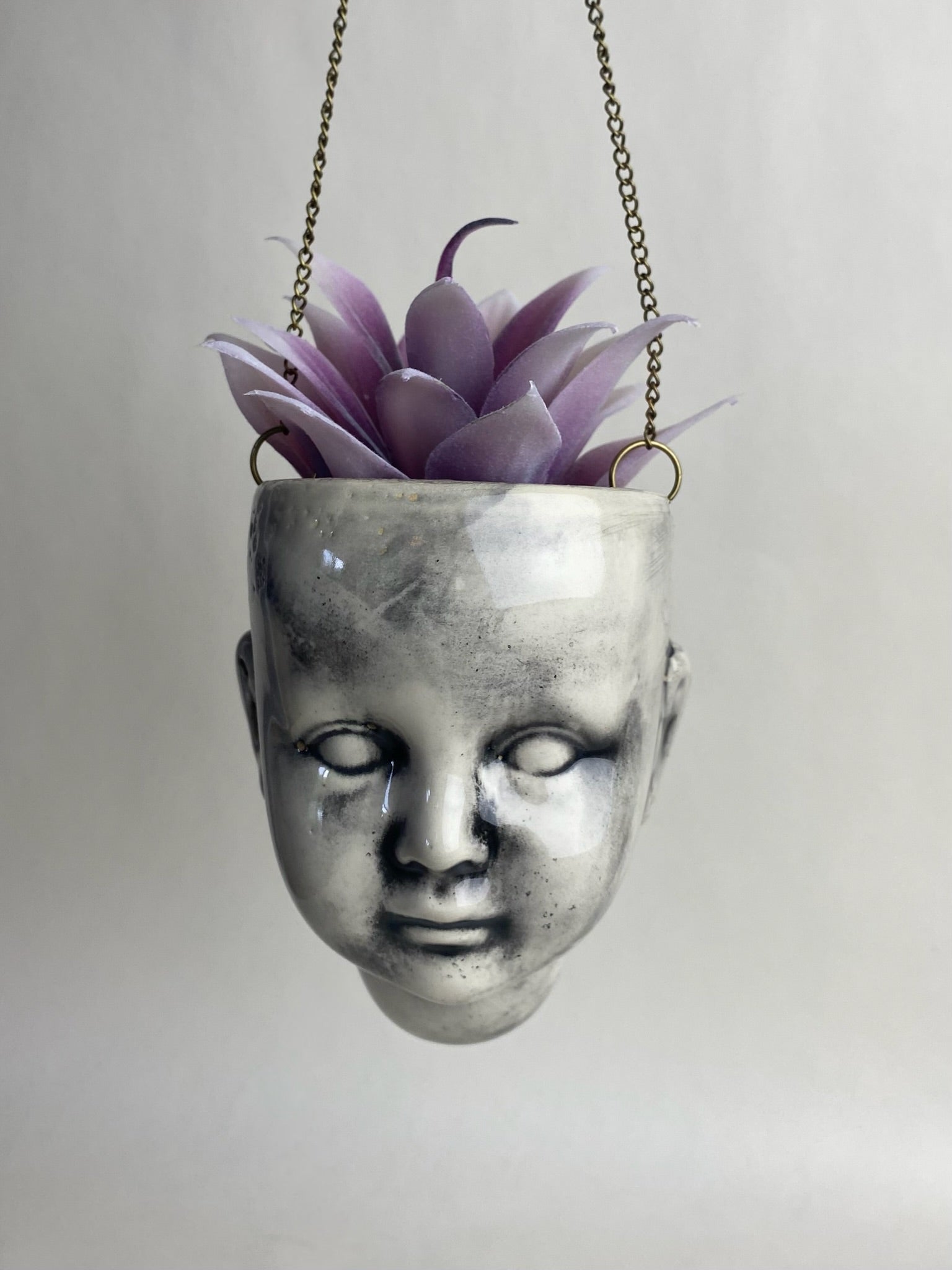 Baby Doll Head Hanging Planter