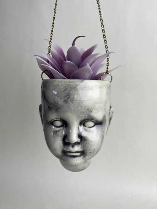 Baby Doll Head Hanging Planter