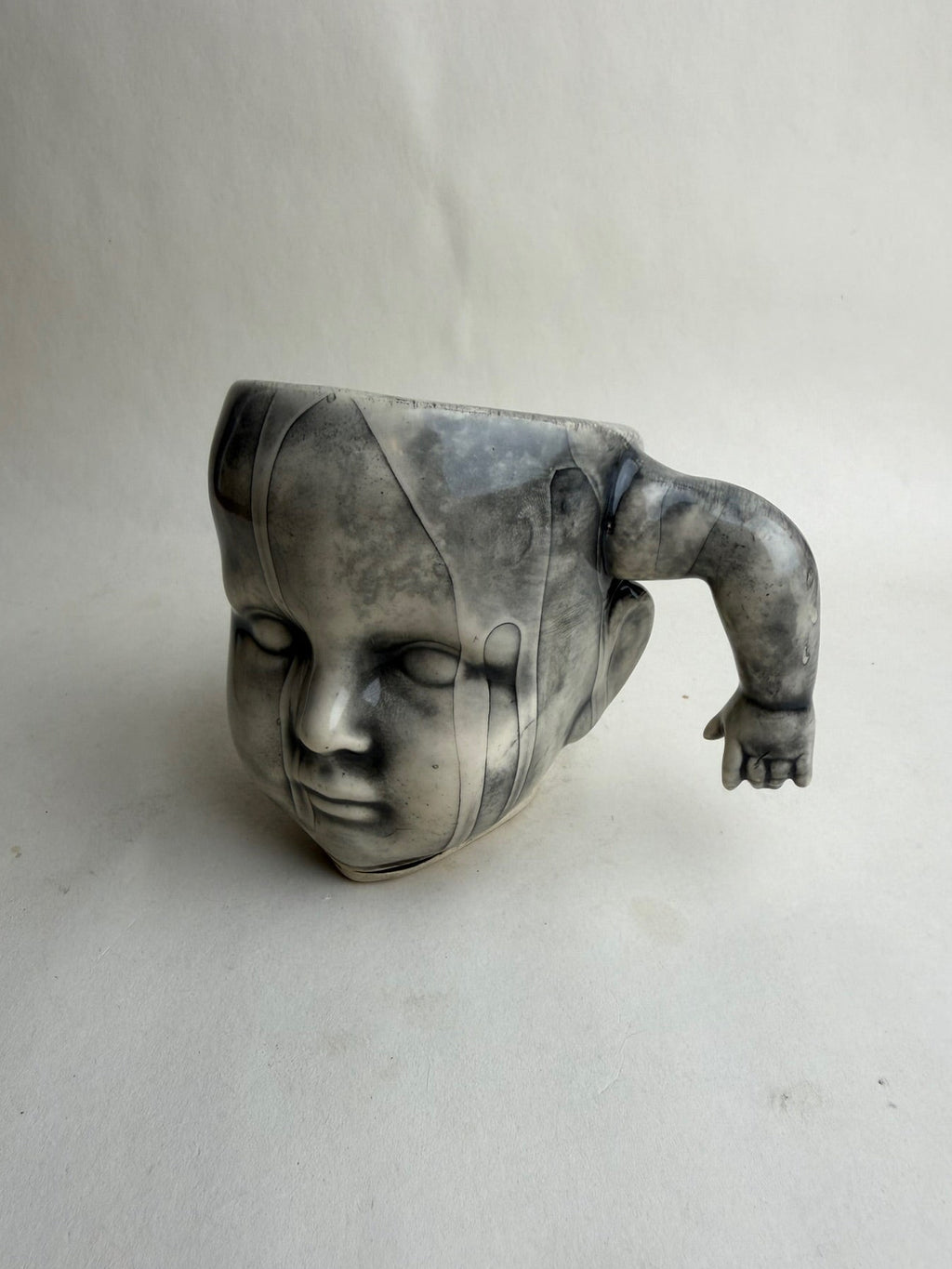 Baby Doll Head Mug With Doll Arm Handle