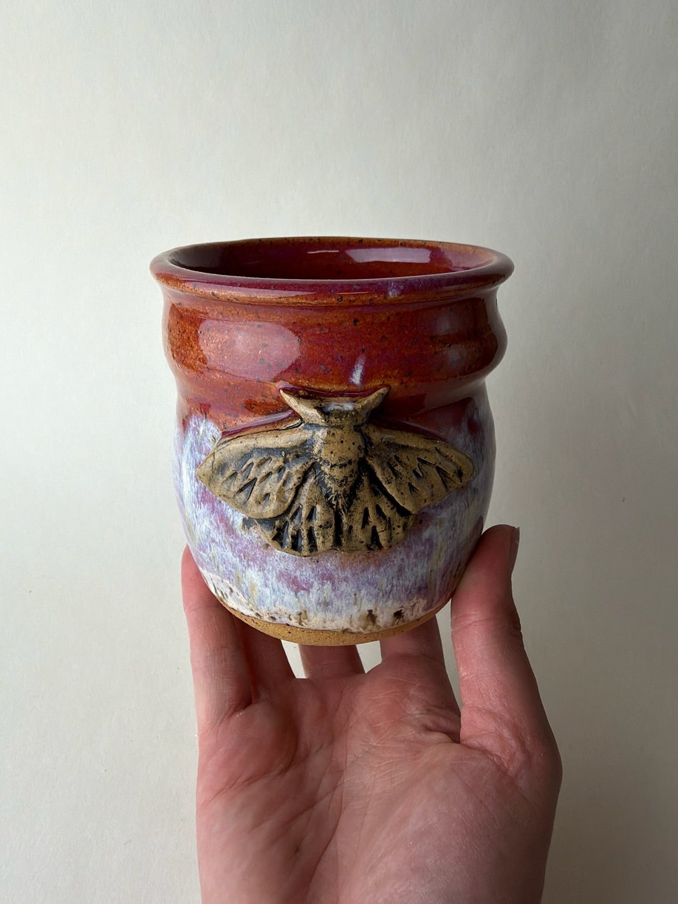 Moth Wheel Thrown Tumbler