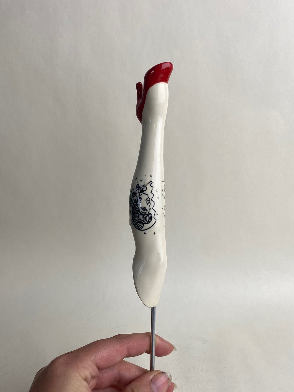 Tattoo Female Leg Garden Plant Stake