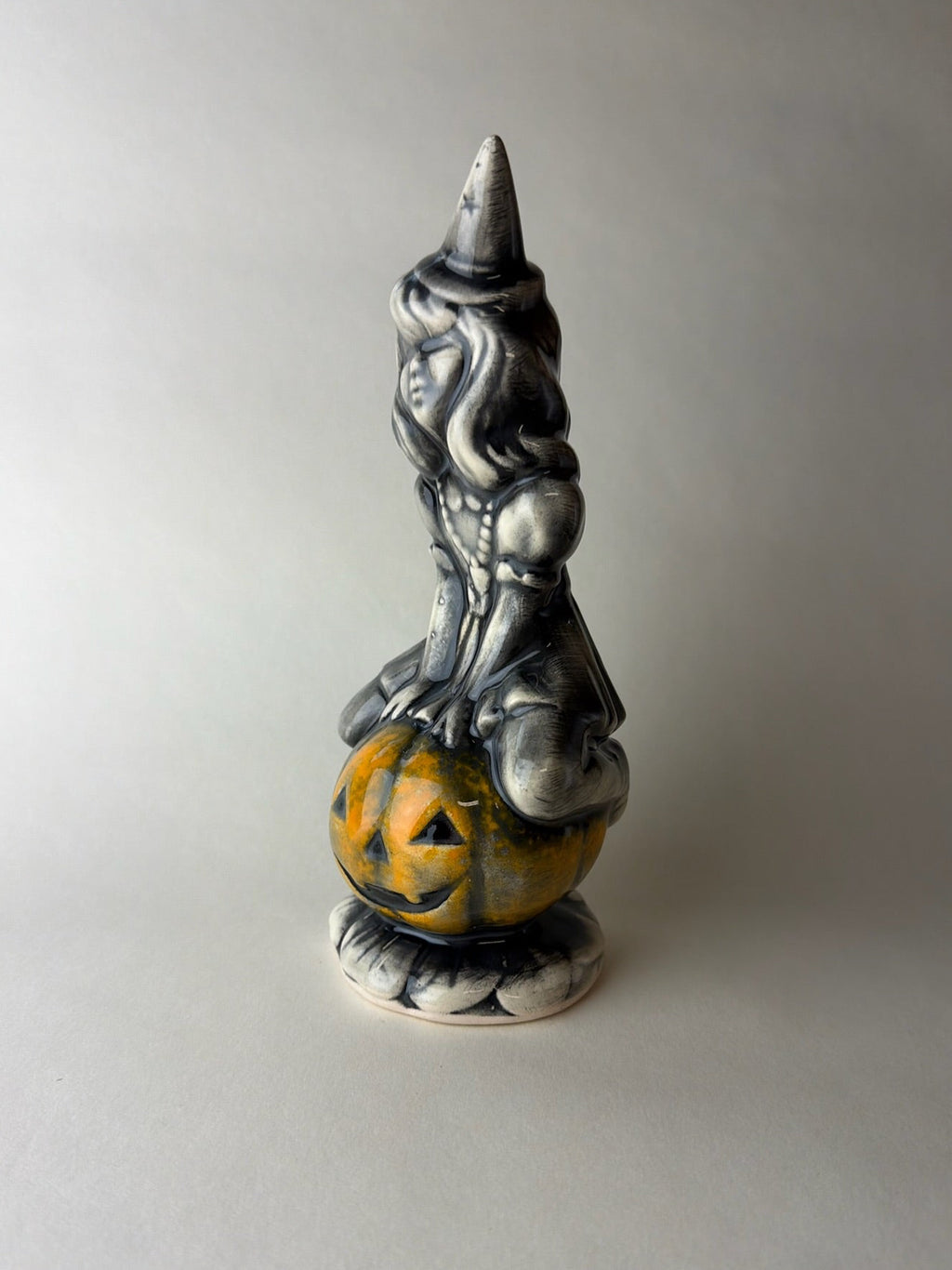 Witch on Jack-o-lantern