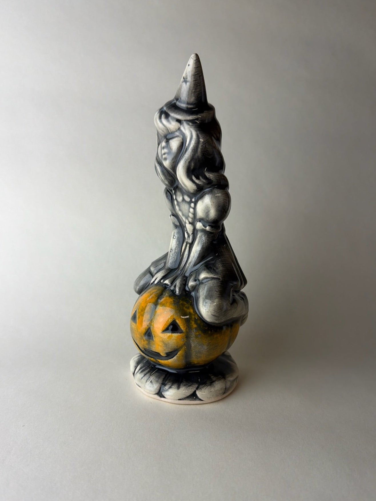 Witch on Jack-o-lantern