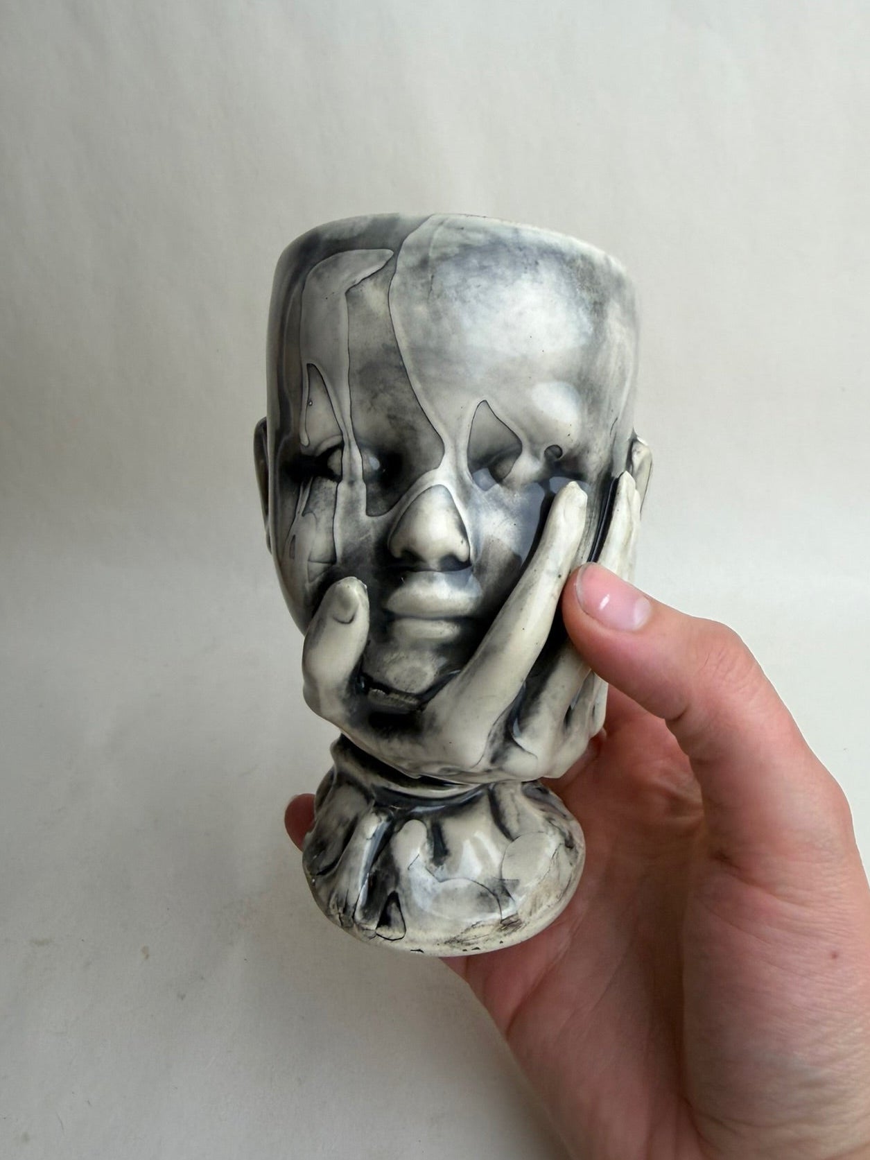 Baby Doll Head In Hand Goblet