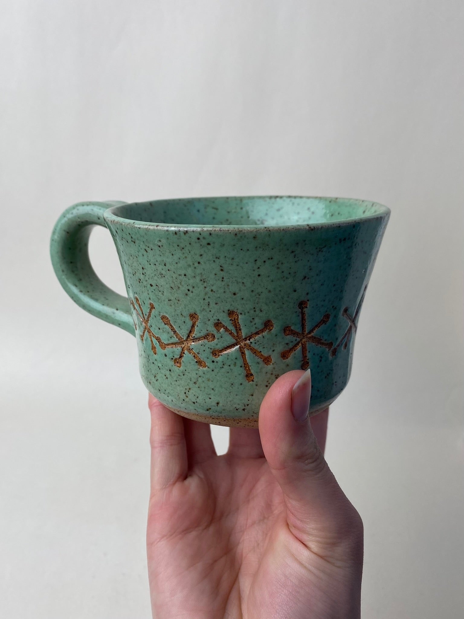 Retro Sputnik Wheel Thrown Mug