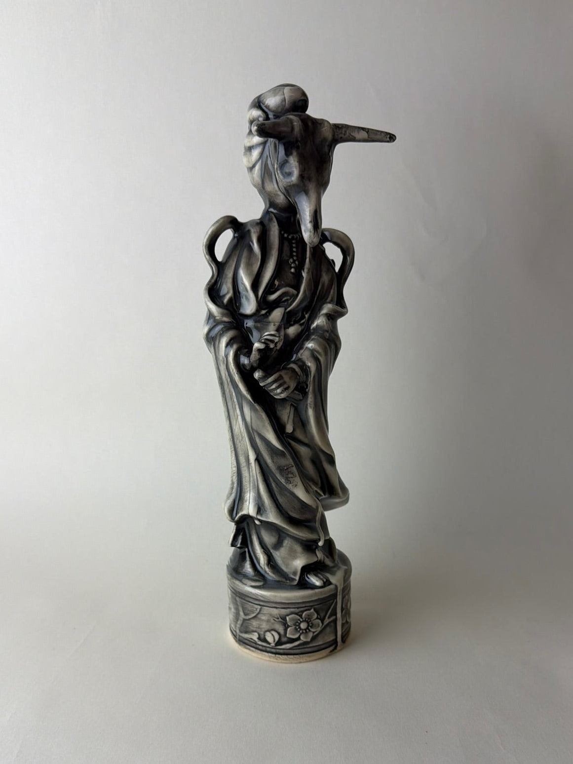 Masked Maiden Female Goddess With Steer Skull Head