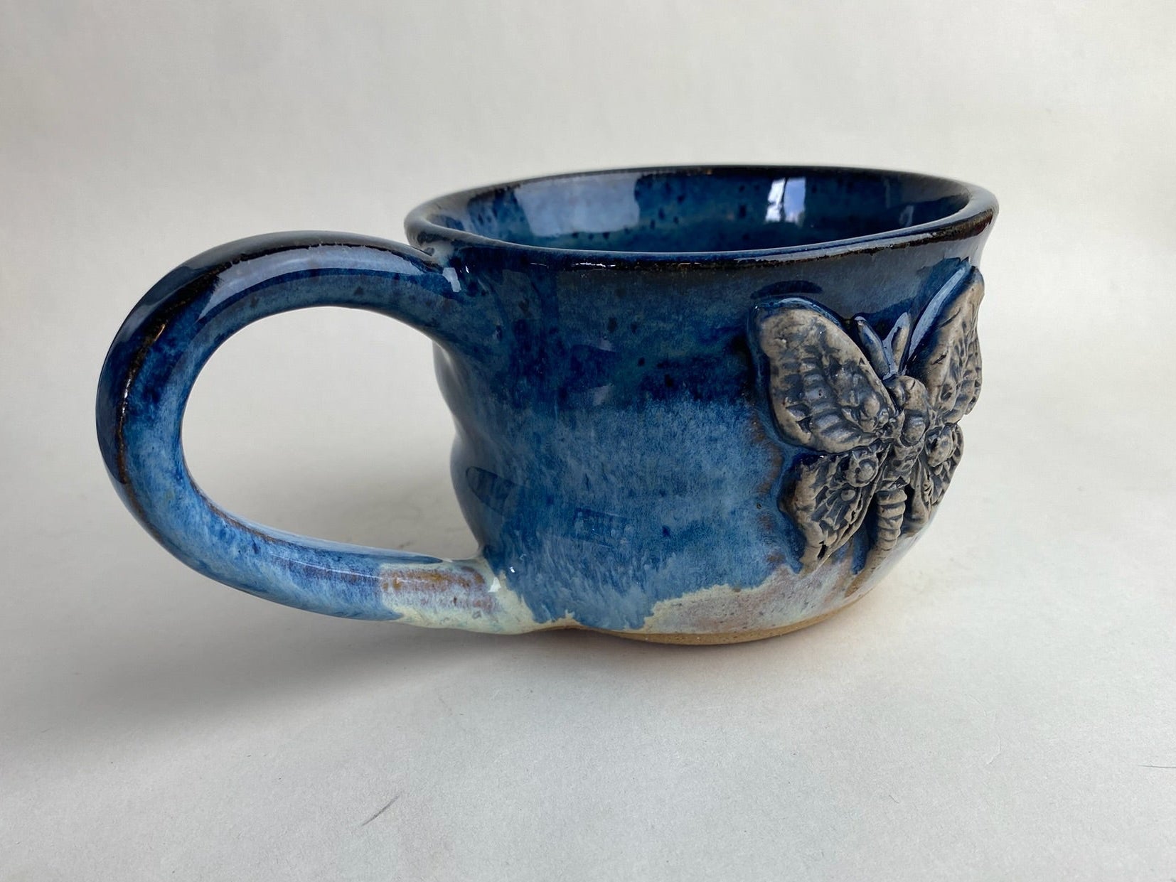 Butterfly Wheel Thrown Mug