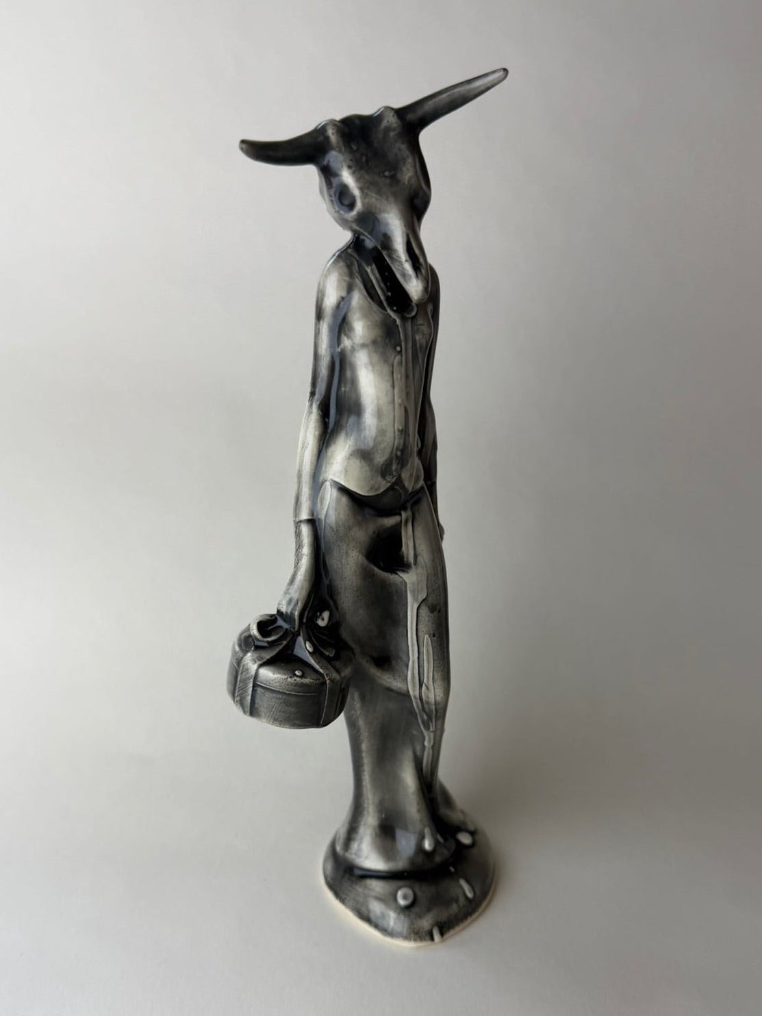 Masked Maiden Female With Steer Skull Head