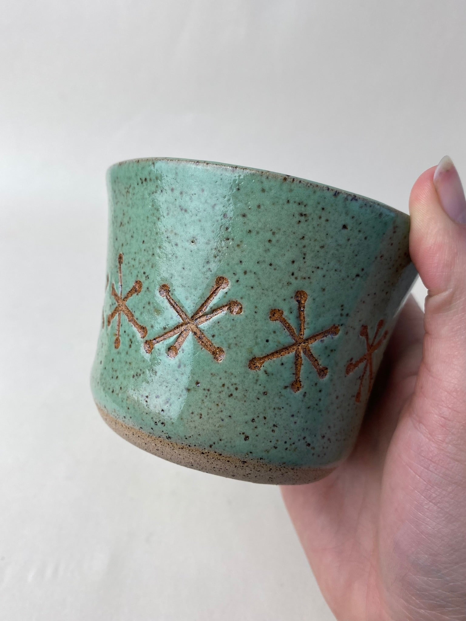 Retro Sputnik Wheel Thrown Mug